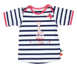 SOPHIE LA GIRAFE  Αντηλιακό Μαγιό Μπλουζάκι Λευκό με ρίγες Μπλέ ΜΕ UV ΠΡΟΣΤΑΣΙΑ 1 τμχ SKU 42012