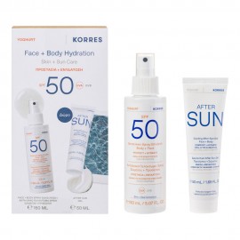Korres Set Yoghurt Sunscreen Face & Body Hydration Spray Spf50, 150ml & Δώρο Cooling After-Sun Gel for Face & Body 50ml