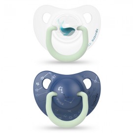 Suavinex Night and day  πιπίλα σιλικόνης 0-6 m Whale 2 τμχ SKU3306799