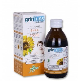 Aboca Grintuss Pediatric Παιδικό Σιρόπι για Ξηρό & Παραγωγικό Βήχα, Προστατεύει Δημιουργώντας ένα Φιλμ Φραγμού, 180ml