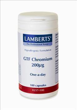LAMBERTS GTF CHROMIUM 200μgr (100 tabs)