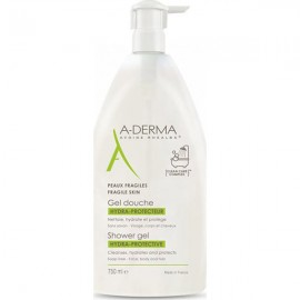 A-Derma Hydra Protective Shower Gel Υδρο Προστατευτικό Καθαριστικό Σώματος, Μαλλιών & Προσώπου για Ευαίσθητες Επιδερμίδες, 750ml