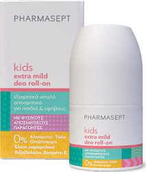 PHARMASEPT Kid Care, Extra Mild Deo Roll-on, Εξαιρετικά απαλό αποσμητικό για παιδιά & εφήβους, 50ml