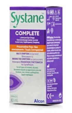 ALCON Systane Complete Λιπαντικές Οφθαλμικές Σταγόνες Χωρίς Συντηρητικά 10 ml