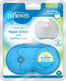 Dr. Browns Δίσκοι στήθους σιλικόνης S/M με θήκη μεταφοράς τους 2 Τμχ SKU BF 016