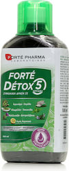 FORTE PHARMA Detox 5,  Για Εξισορρόπηση Μετάλλων, Αποτοξίνωση και Καθαρισμό του  Οργανισμού 500ml