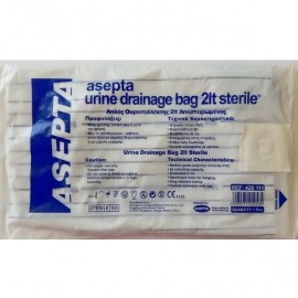 Asepta Ουροσυλλέκτης Κλίνης 2lt Απλός Αποστειρωμένος 1Τμχ
