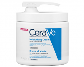 CeraVe Moisturising Cream Ενυδατική Κρέμα για Ξηρό έως Πολύ Ξηρό Δέρμα με Αντλία, 454 gr