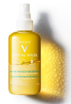 VICHY  Capital Soleil Protective Water Hydrating SPF50 Αντηλιακό Νερό Υψηλής Προστασίας με Υαλουρονικό Οξύ 200ml