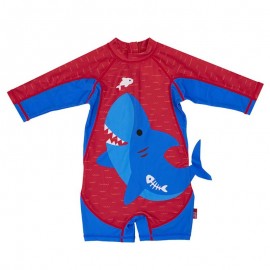 Zoocchini Παιδικό ολόσωμο μαγιό UPF50+ 12-24 months  Blue Shark SKU ZOO12412