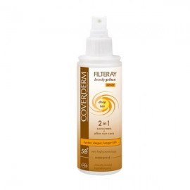 Coverderm Filteray Body Plus Deep Tan Spray Αντιηλιακό Spray & After Sun SPF50+, 100ml
