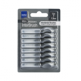Intermed Ergonomic Mini Μεσοδόντια Βουρτσάκια με Λαβή Size 7 - 1.3mm Γκρι, 8τεμ