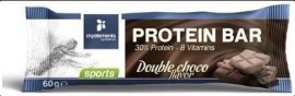 My Elements Sports Protein Bar Double Choco, Μπάρα Πρωτεΐνης Εμπλουτισμένη με 8 Βιταμίνες , 60gr