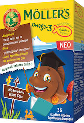 Mollers Omega 3 Μουρουνέλαιο Σε ζελεδακια για παιδια   Cola 36 ζελεδάκια