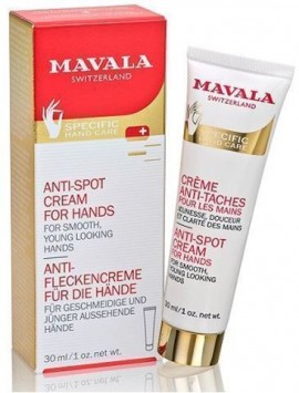 Mavala Anti-Spot Cream for Hands Κρέμα κατά των Κηλίδων για απαλά νεανικά χέρια, 30ml