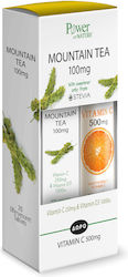 POWER HEALTH Set 1+1 mountain tea με ΣΤΕΒΙΑ 20 Αναβρ.Δισκία & ΔΩΡΟ Vitamin C 500mg