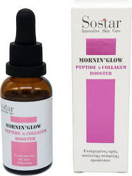 Sostar Mornin Glow Peptide & Collagen Αντιγηραντικό Booster Προσώπου με Κολλαγόνο για Σύσφιξη 30 ml