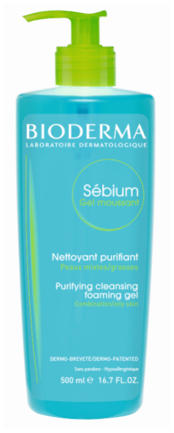 BIODERMA Sebium Gel Moussant Gel για Βαθύ Καθαρισμό, 500ml