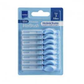 Intermed Ergonomic Mini Μεσοδόντια Βουρτσάκια με Λαβή Size 3 - 0.6mm Γαλάζιο, 8τεμ