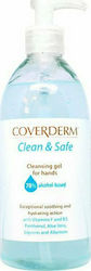 COVERDERM Clean & Safe Cleaning Gel Αντισηπτικό Τζελ Χεριών με Aloe Vera 70%, 500ml
