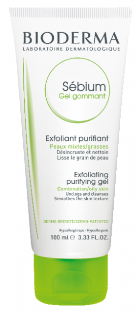 BIODERMA Sebium Gel Gommant Απολεπιστική Φροντίδα Καθαρισμού για τη Μεικτή & Λιπαρή Επιδερμίδα, 100ml