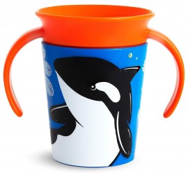 MUNCHKIN Miracle Trainer Cup  Εκπαιδευτικό κύπελο  με χερούλια 6+ m  Φάλαινα 177ml