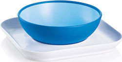 MAM Baby Bowl & Plate Μπωλ Πλαστικο με πιατάκι  6m+ Μπλε 2τμχ SKU  528