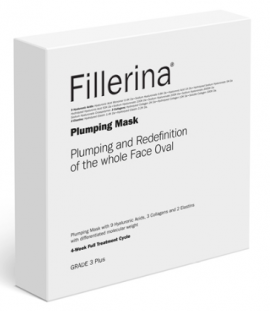 Fillerina Plumping Mask Grade 3 Αναπλήρωση του Όγκου και Επαναφορά του Περιγράμματος του Προσώπου, 4τμχ