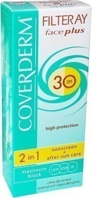 Coverderm  Filteray Face Plus 2 in 1 Sunscreen & After Sun Care 30SPF Oily/Acneic, 50ml