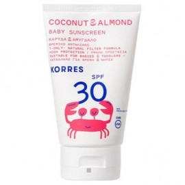 Korres Coconut & Almond Baby Sunscreen SPF30 Βρεφικό Αντηλιακό Καρύδα & Αμύγδαλο με Υψηλή Προστασία για Πρόσωπο & Σώμα, 100ml