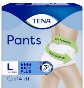 Tena Pants Plus Large Προστατευτικά Εσώρουχα Ακράτειας Μέγεθος Large, 14 τεμάχια