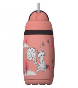 Tommee Tippee SuperStar Insulated Straw Cup 12m+ 266ml, pink, 1τεμ