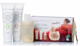 Anne Geddes Travel Kit For Mother And Child BIO Κρέμα αλλαγής πάνας, 50ml & Ενυδατική & Αναπλαστική κρέμα σώματος, 50ml & Παιδικό Αφρόλουτρο, 75ml