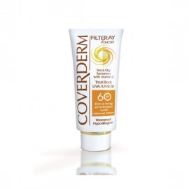 Coverderm  Filteray Face SPF60 Hevisible, Αντιηλιακή Κρέμα Προσώπου Για όλους τους τύπους δέρματος, 50ml