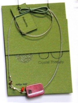 Jo Crystal Therapy Κόσμημα Κρυσταλλοθεραπείας ροδονίτης μενταγιόν