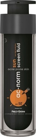 Frezyderm  Ac-norm Sun screen fluid   SPF 50+ Αντηλιακό με Ενεργό Άνθρακα, 50ml