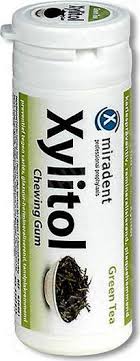 Miradent Xylitol Green Tea Οδοντότσιχλα Ξυλιτόλης με Γεύση Πράσινο Τσάι, 30 Τσίχλες