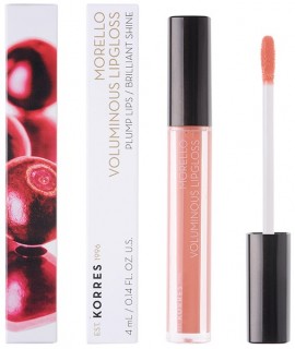 Korres Morello Voluminous Lip Gloss N  12 Candy Pink Γεμάτα Xείλη & Λαμπερό Αποτέλεσμα, 4ml