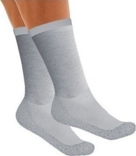 URIEL Antibacterial Winter Socks Αντιβακτηριακες Χειμωνιατικες καλτσες μαλακες χωρις πιεση Γκρι Ν 43-46