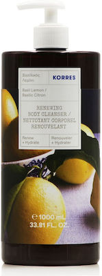 Korres Renewing body Cleanser  Basil Lemon Αφρόλουτρο Βασιλικός Λεμόνι 1000 ml