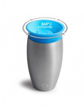 MUNCHKIN Miracle 360  Stainless Steel Cup 12+m Ποτηρι θερμος Μπλε