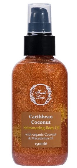 Fresh Line Caribbean Coconut Ξηρό Λάδι Λάμψης Σώματος Καρύδα,150ml