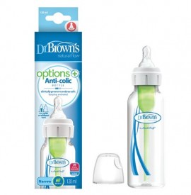Dr. Browns Options+ Anti-Colic (SB41005-RGX) Πλαστικό Μπιμπερό Με Στενό Λαιμό 0m+ 120ml