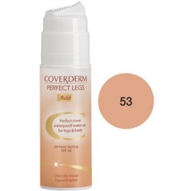 Coverderm  Perfect Legs Fluid Αδιάβροχο υγρό make-up για πόδια και σώμα  No 53, SPF 40, 75ml