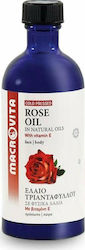 MACROVITA Rose Oil Έλαιο τριαντάφυλλου σε φυσικά λάδια, Ενυδατικό, Τονωτικό, Αναζωογονητικό του Δέρματος, για Θρέψη, Νεανικότητα και Ελαστικότητα 100 ml