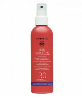 APIVITA Bee Sun Safe Hydra Melting Ultra Light Face & Body Spray Ενυδατικό Αντιηλιακό Προσώπου Σώματος με Θαλάσσια Φύκη & Πρόπολη SPF30, 200ml