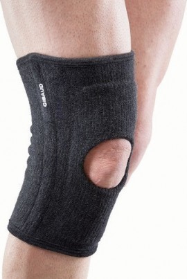 GIBAUD  Επιγονατίδα μάλλινη με οπή, μπανέλες και πλάγιες ενισχύσεις  μαυρο SKU 6618