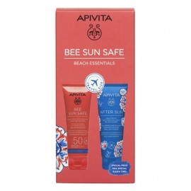 APIVITA Set  Bee Sun Safe  Beach Essentials  Ενυδατικό Αναζωογονητικό Γαλάκτωμα για Πρόσωπο & Σώμα SPF50, 100ml & After Sun Δροσιστική & Καταπραϋντική Κρέμα-Gel για Πρόσωπο & Σώμα, 100ml