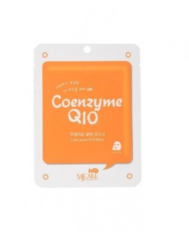 MJCare Coenzyme Q10 Sheet Mask Υφασμάτινη Μάσκα με Συνένζυμο Q10 για Ανάπλαση & Αποκατάσταση της Επιδερμίδας 22 gr