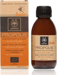 APIVITA Propolis Kids Organic Syrup  Παιδικό Βιολογικό Σιρόπι για το Λαιμό με Μέλι & Θυμάρι 150ml